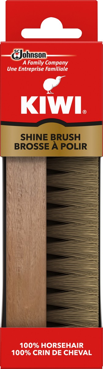 slide 2 of 6, KIWI Horsehair Shine Brush 1 ct, 1 ct