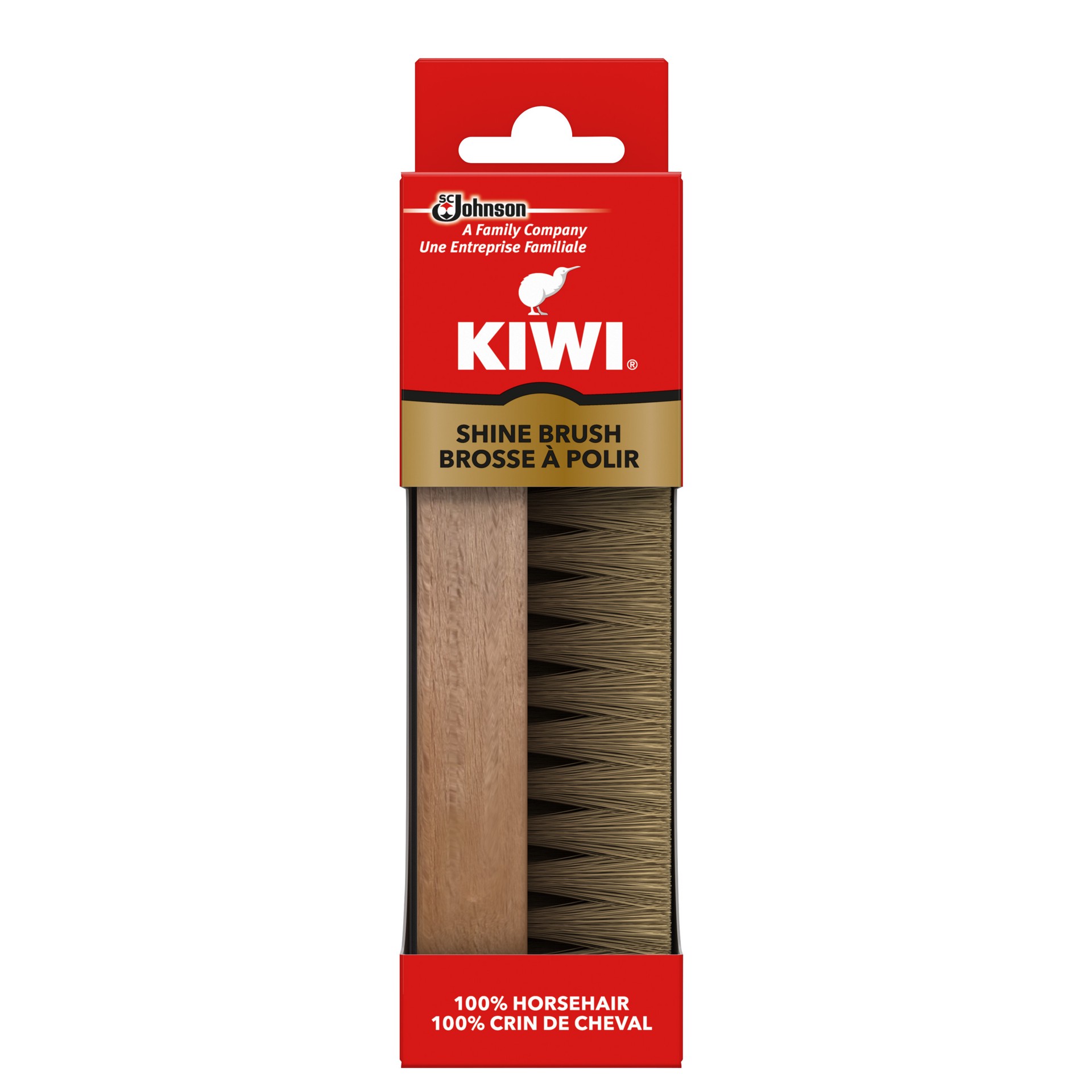 slide 1 of 6, KIWI Horsehair Shine Brush 1 ct, 1 ct