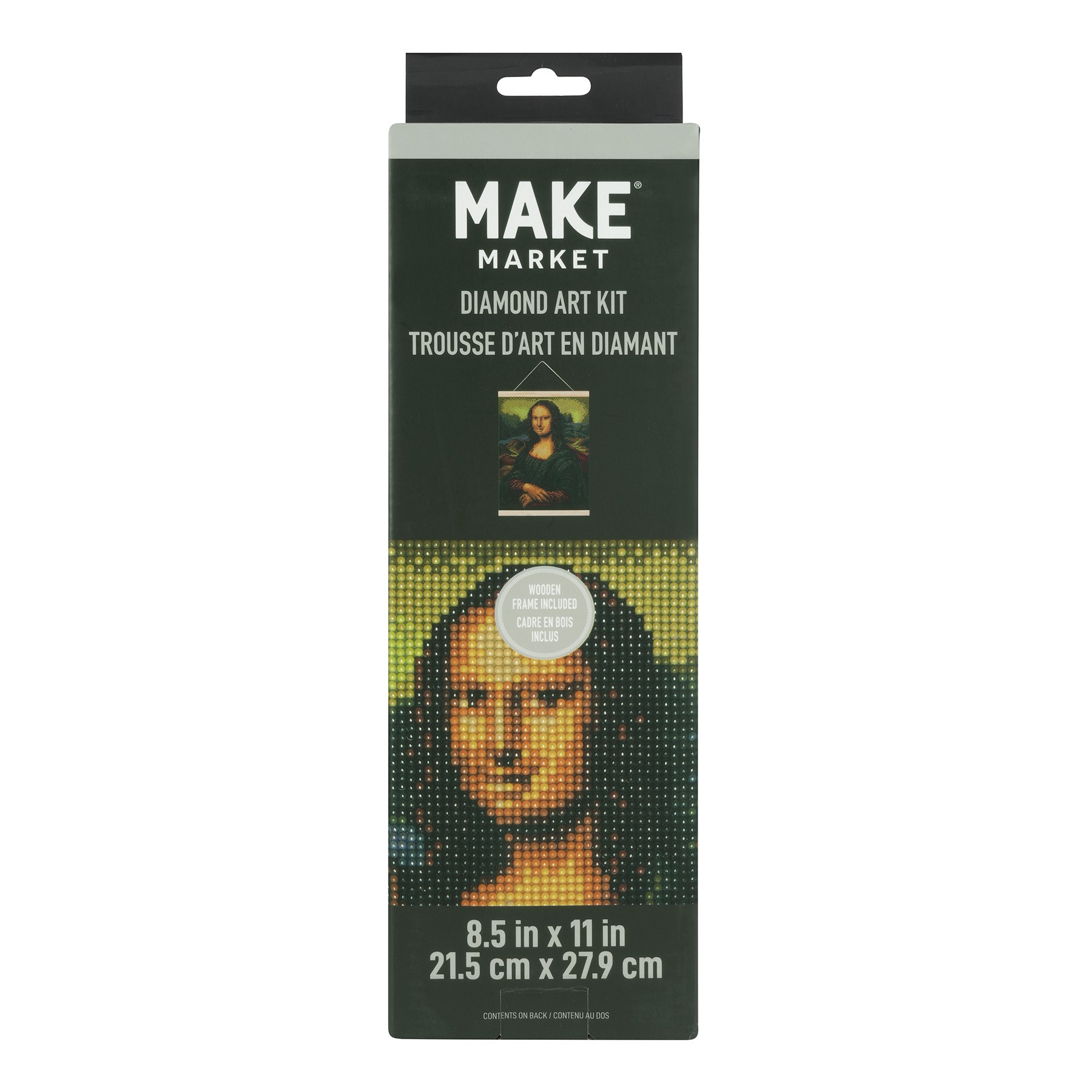 slide 6 of 6, Mona Lisa With Frame Diamond Art Kit By Make Market, 8.5 in x 11 in