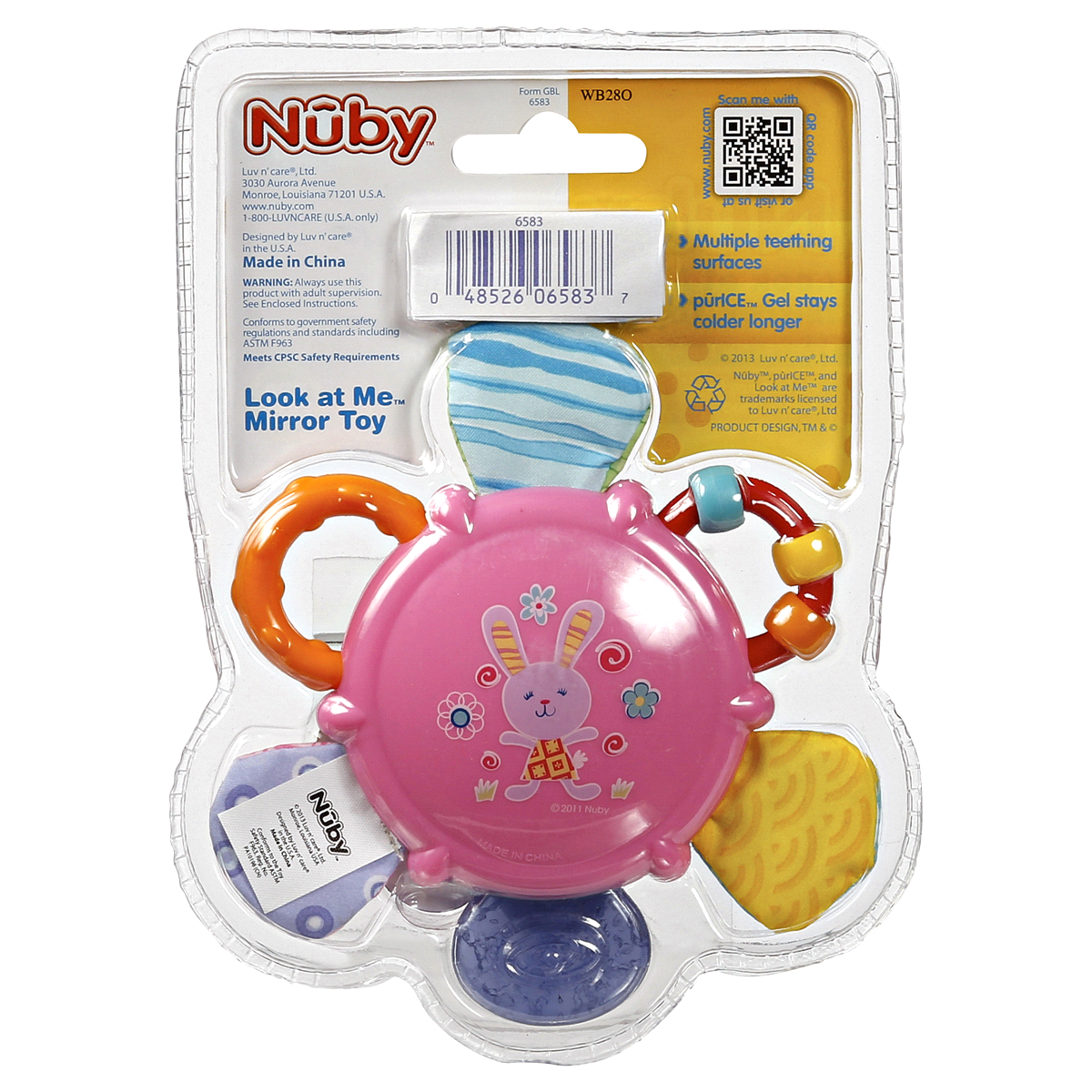 slide 2 of 2, Nuby Teethe & Play Mirror Toy, 1 ct