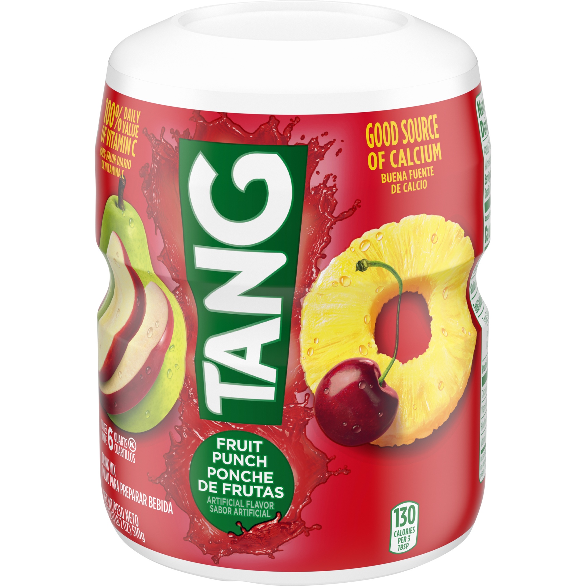 slide 4 of 7, Tang Fruit Punch Artificially Flavored Powdered Soft Drink Mix, 18 oz