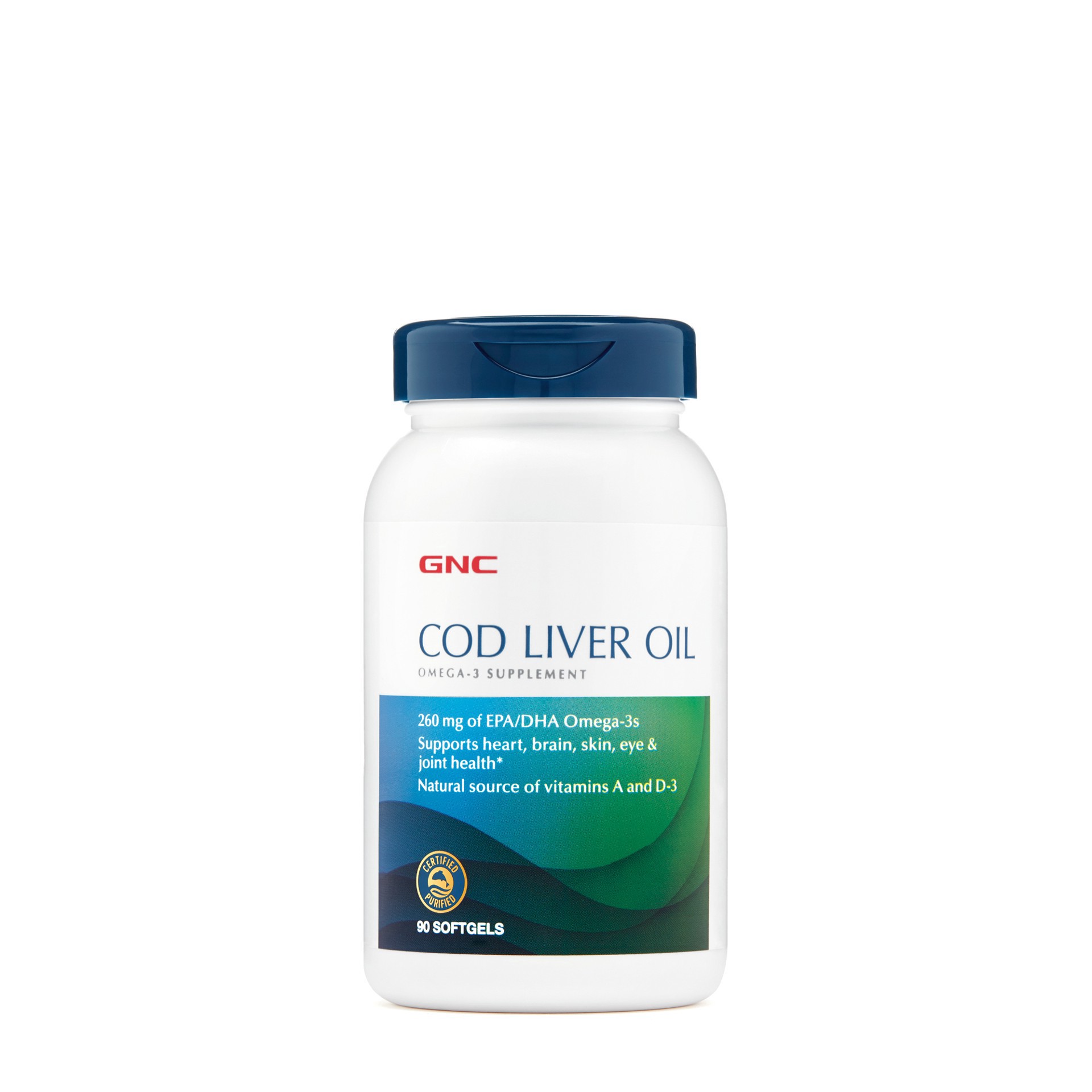 slide 1 of 1, GNC Cod Liver Oil, 90 ct