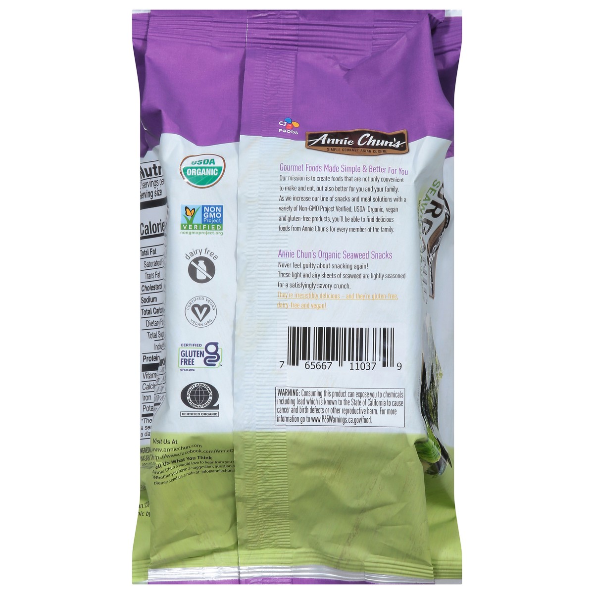 slide 13 of 15, Annie Chun's Organic Wasabi Flavored Seaweed Snacks 0.35 oz, 0.35 oz