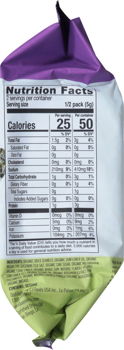 slide 6 of 15, Annie Chun's Organic Wasabi Flavored Seaweed Snacks 0.35 oz, 0.35 oz