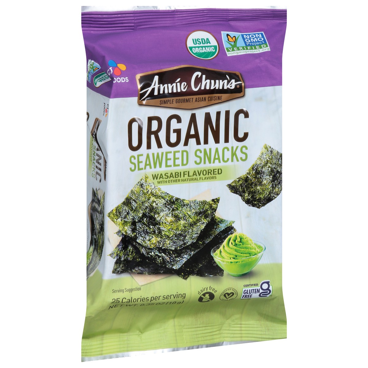 slide 8 of 15, Annie Chun's Organic Wasabi Flavored Seaweed Snacks 0.35 oz, 0.35 oz