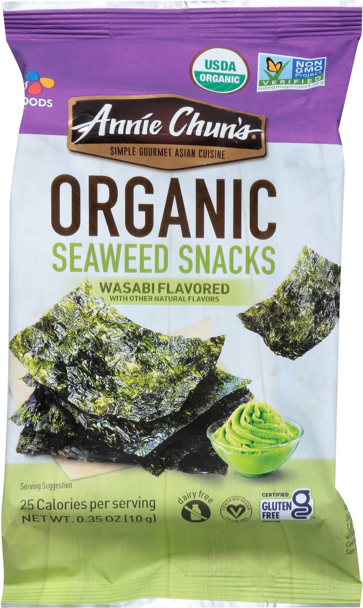 slide 9 of 15, Annie Chun's Organic Wasabi Flavored Seaweed Snacks 0.35 oz, 0.35 oz