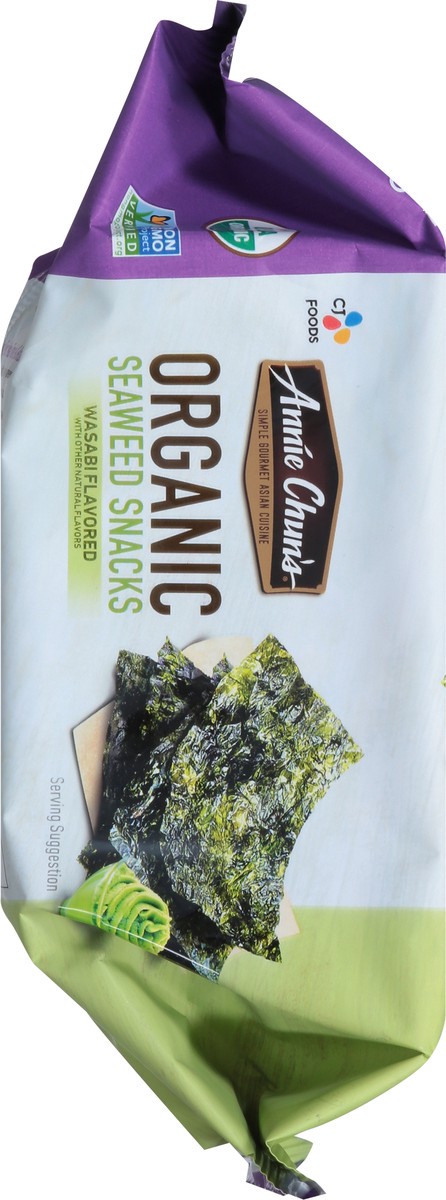 slide 10 of 15, Annie Chun's Organic Wasabi Flavored Seaweed Snacks 0.35 oz, 0.35 oz
