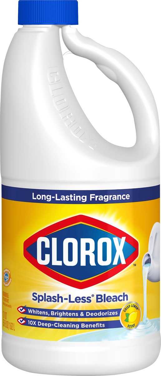 slide 5 of 5, Clorox Splash-Less Crisp Lemon Bleach 1.71 qt, 1.71 qt