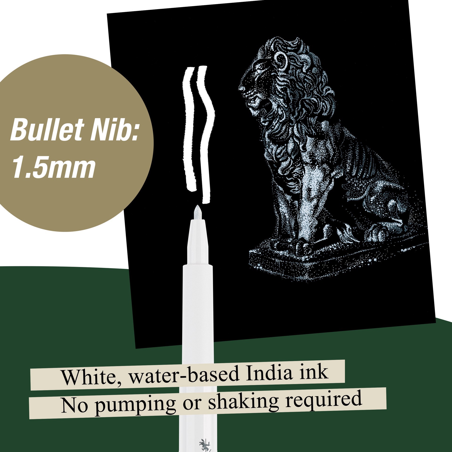 slide 3 of 7, Faber-Castell Pitt Bullet Tip Artist Pen, 1.5 mm