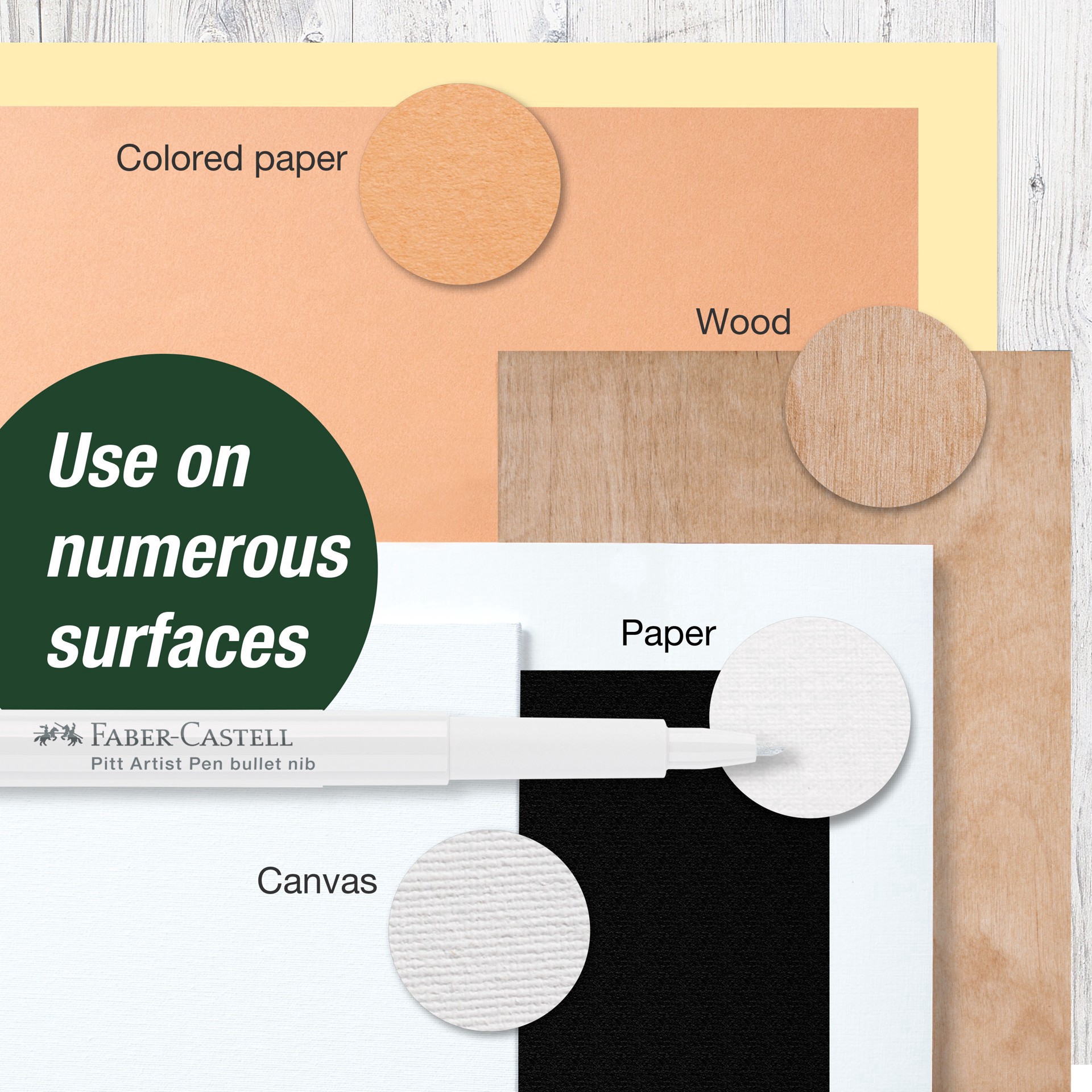 slide 5 of 7, Faber-Castell Pitt Bullet Tip Artist Pen, 1.5 mm