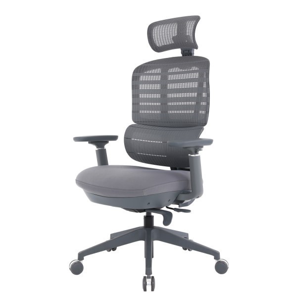 slide 5 of 10, WorkPro® Momentum Ergonomic Mesh/Mesh Active High-Back Office Chair, Gray/Gray, BIFMA Compliant, 1 ct