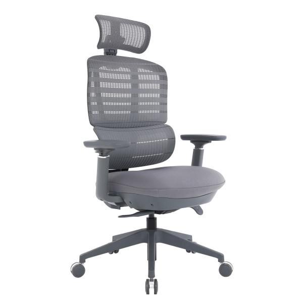 slide 1 of 10, WorkPro® Momentum Ergonomic Mesh/Mesh Active High-Back Office Chair, Gray/Gray, BIFMA Compliant, 1 ct