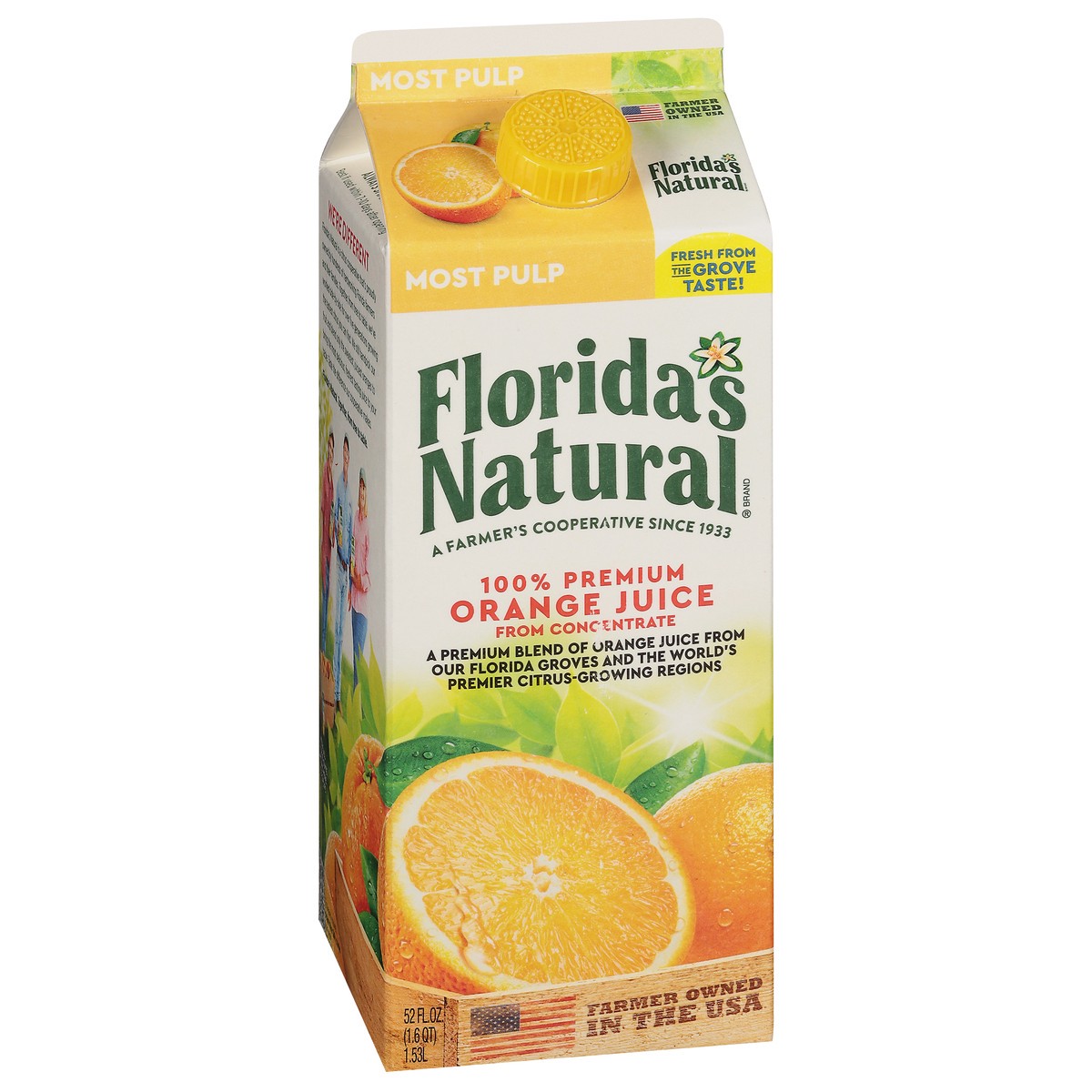 slide 2 of 9, Florida's Natural Most Pulp 100% Premium Orange Juice, 52 fl oz