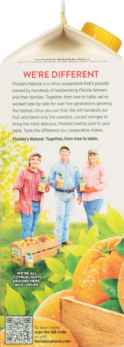 slide 7 of 9, Florida's Natural Most Pulp 100% Premium Orange Juice, 52 fl oz