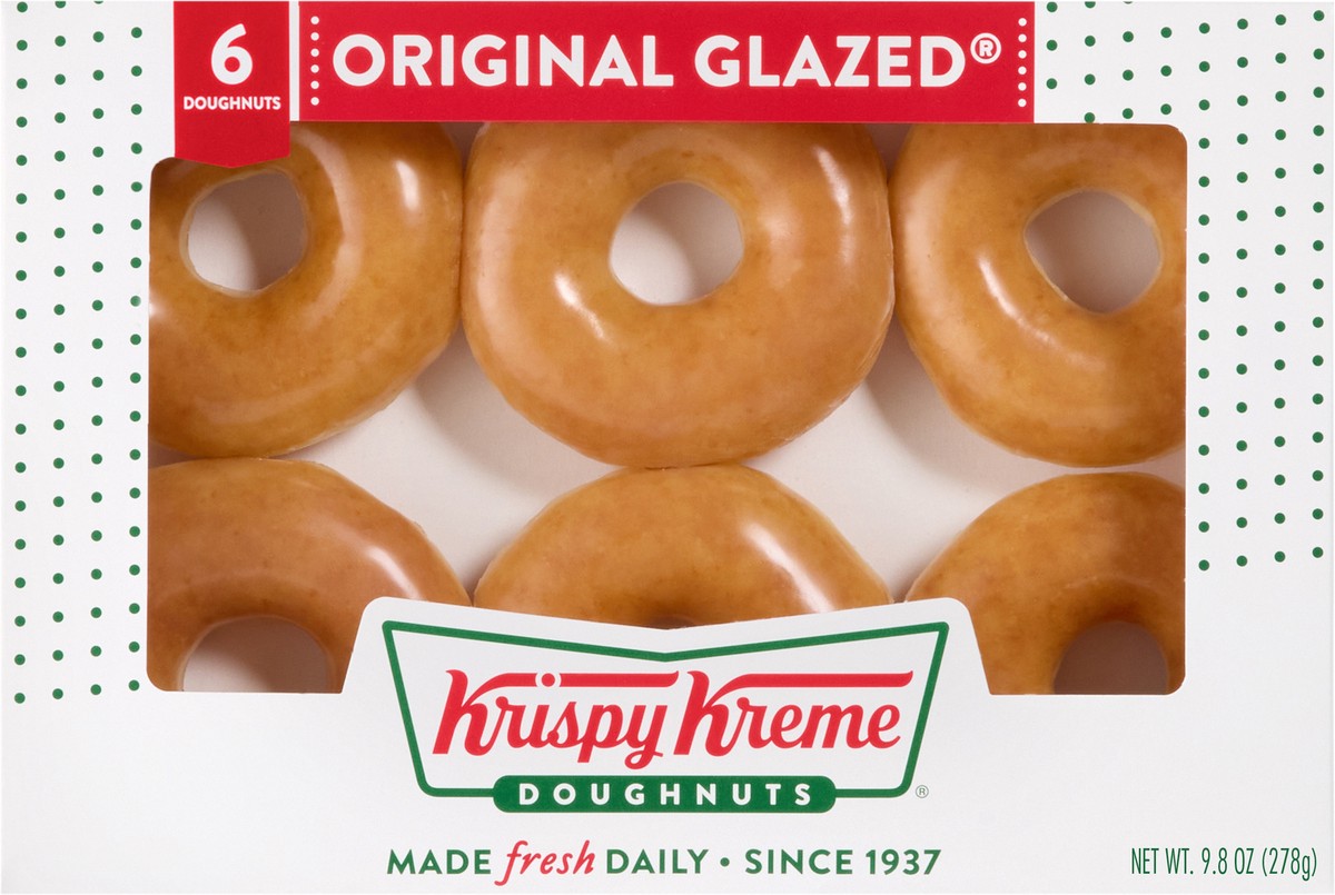 slide 1 of 7, Krispy Kreme 6-Count Original Glazed Doughnuts, 6 ct