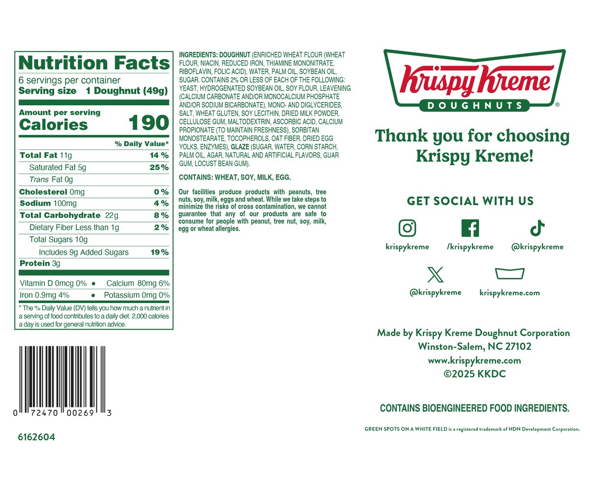 slide 7 of 7, Krispy Kreme 6-Count Original Glazed Doughnuts, 6 ct