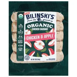 Bilinski's Organic Chicken & Apple Sausage 12 oz