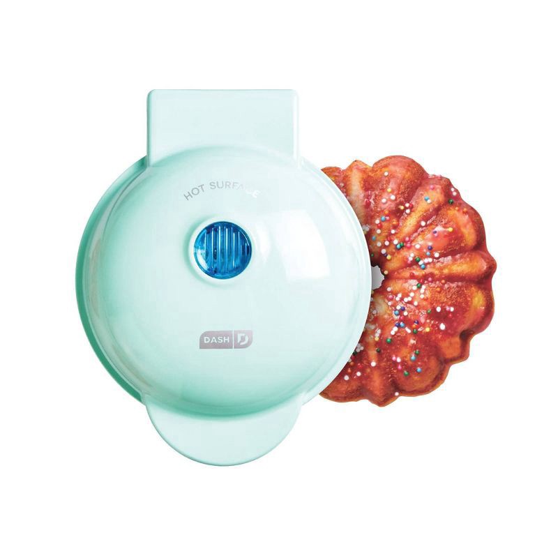 slide 1 of 9, Dash Mini Bundt Maker, Aqua, 1 ct
