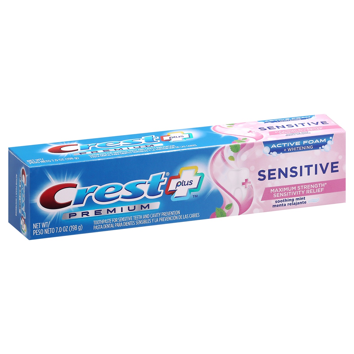slide 2 of 10, Crest Plus Premium Sensitive Soothing Mint Toothpaste 7.0 oz, 7 oz