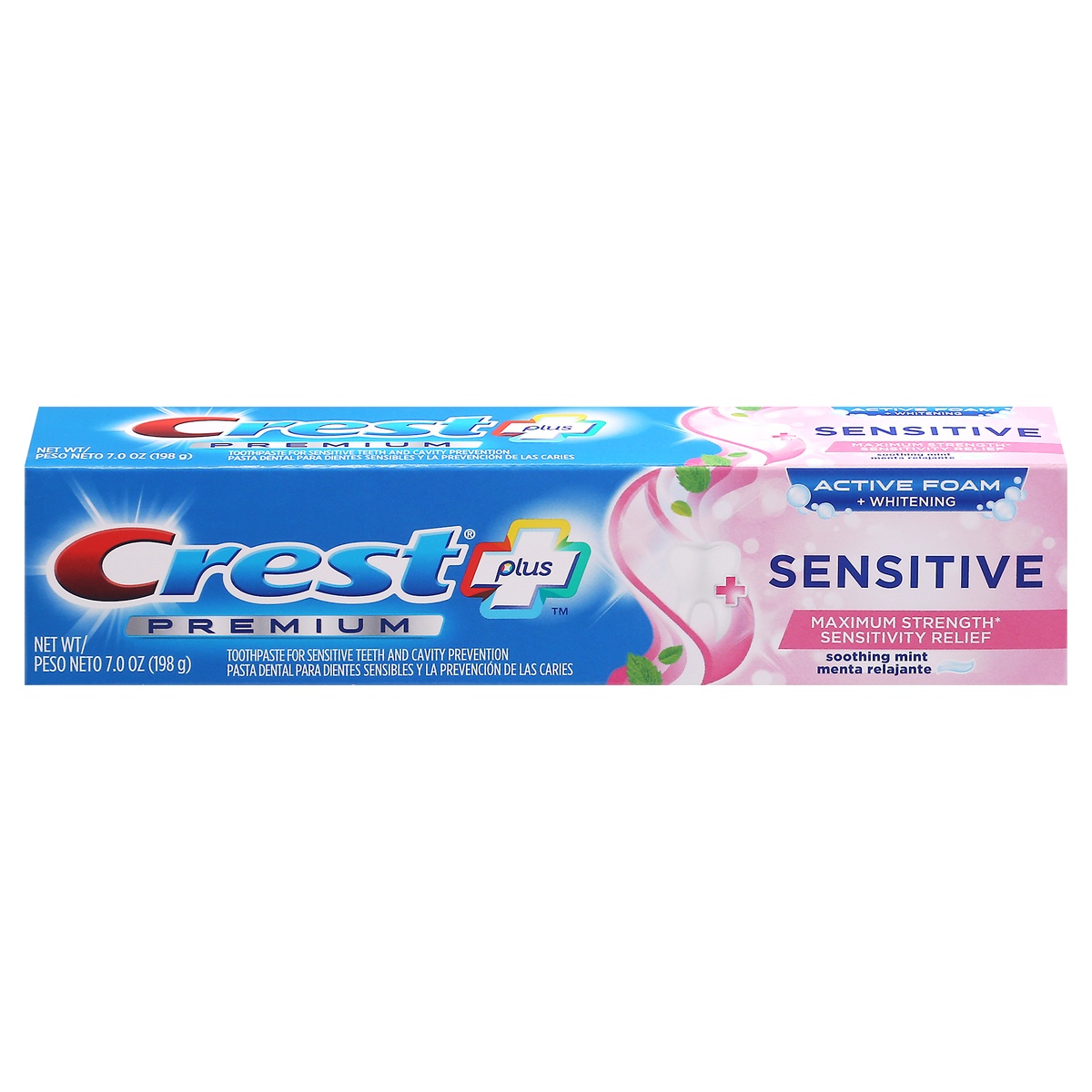 slide 1 of 10, Crest Plus Premium Sensitive Soothing Mint Toothpaste 7.0 oz, 7 oz