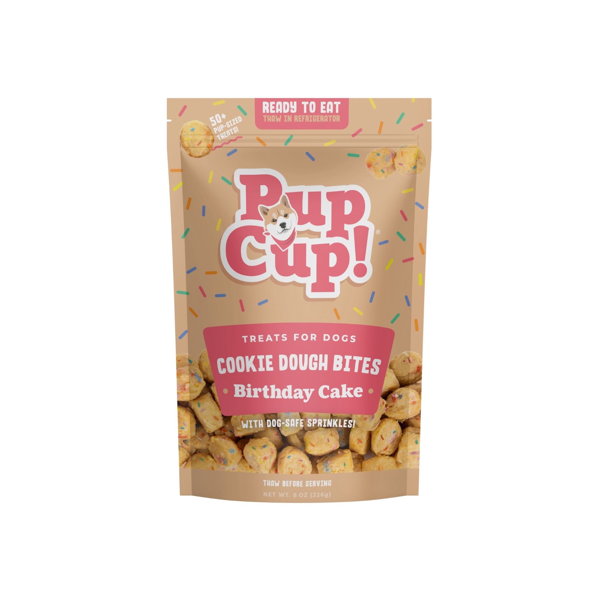 slide 1 of 1, Pup Cup! Cookie Dough Birthday Cake Dog Food, 8 oz., 1 ct