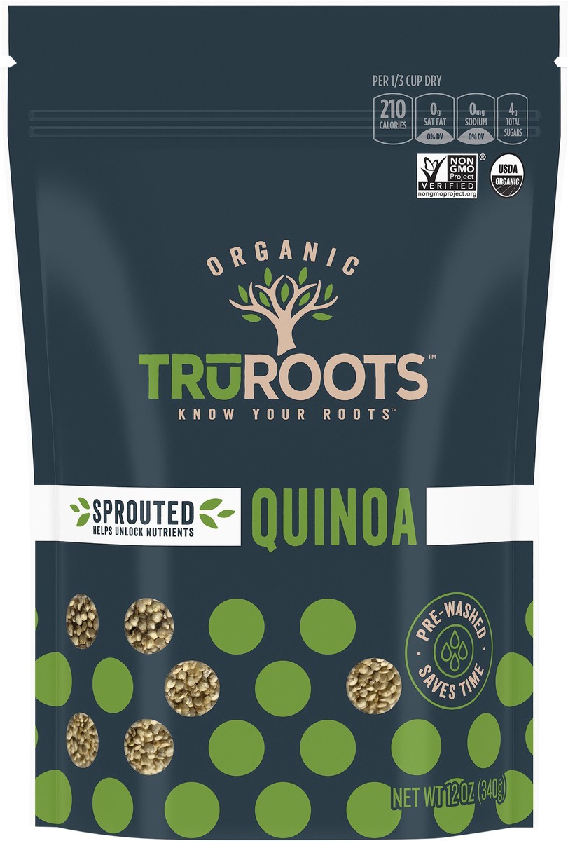 slide 5 of 7, truRoots Organic Sprouted Quinoa, 12 oz