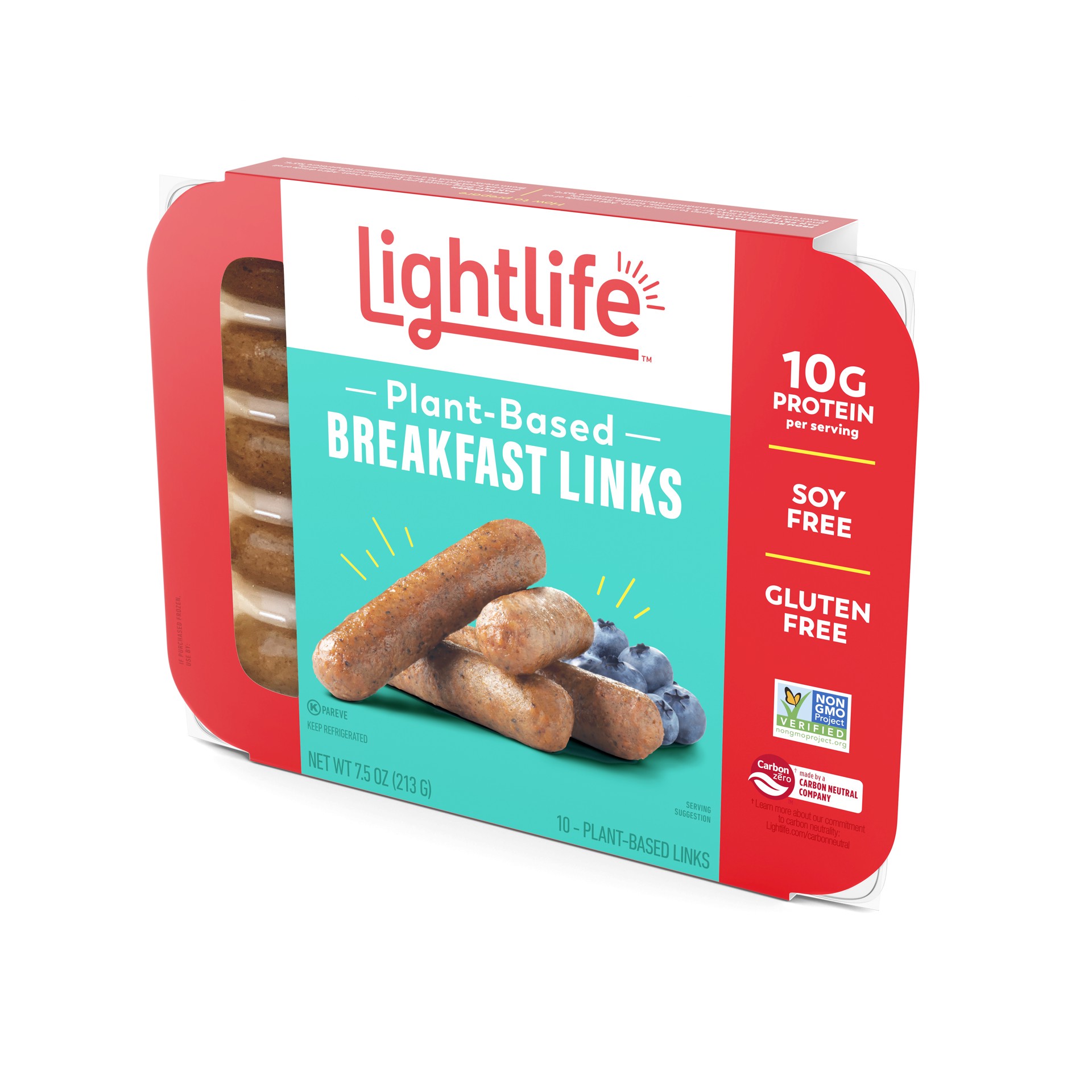 slide 3 of 4, Lightlife Plant-Based Vegan Breakfast Sausage Links, 213 g