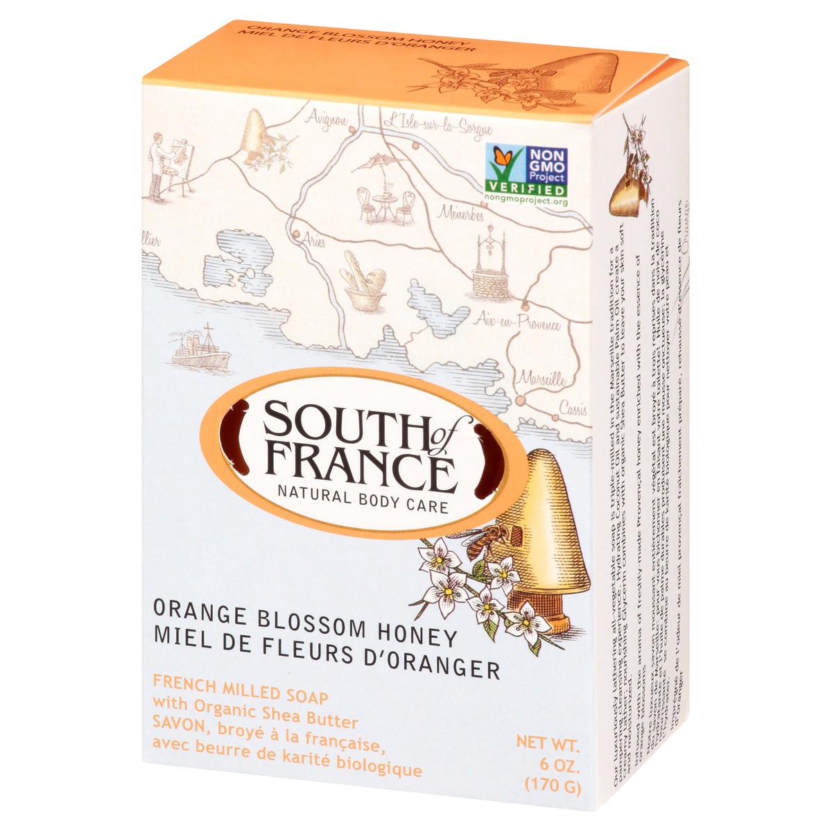 slide 3 of 9, South of France Orange Blossom Honey Bar Soap, 6 oz