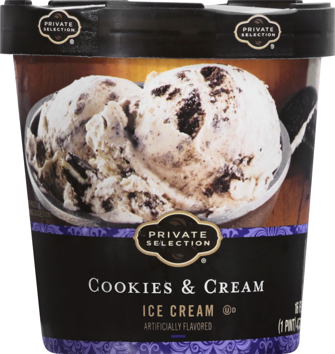 slide 13 of 13, Private Selection Cookies & Cream Ice Cream 16 oz, 16 oz