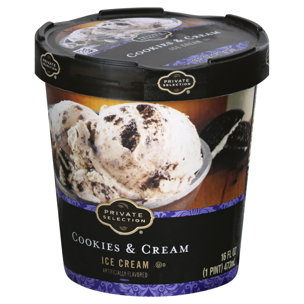 slide 6 of 13, Private Selection Cookies & Cream Ice Cream 16 oz, 16 oz