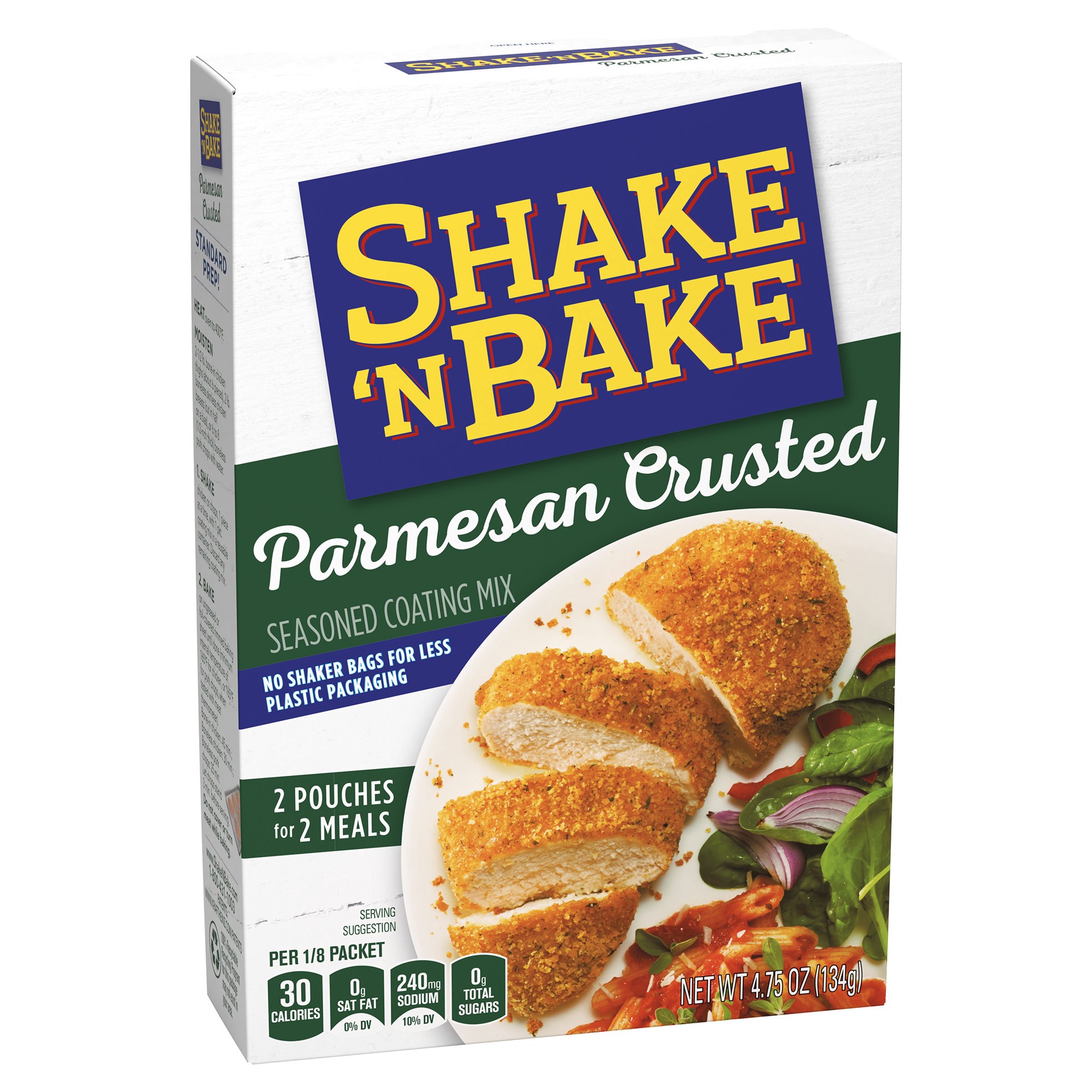 slide 3 of 5, Shake 'N Bake Parmesan Crusted Seasoned Coating Mix, 4.75 oz Box, 2 ct Packets, 2 ct