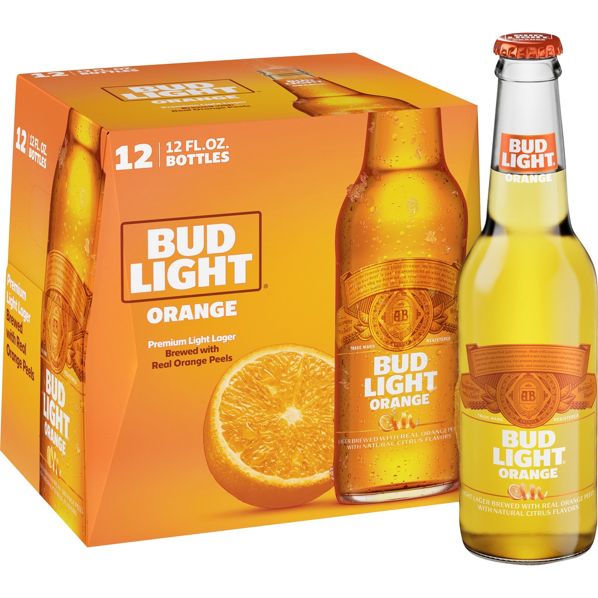 slide 1 of 1, Bud Light Orange Beer, 12 fl oz