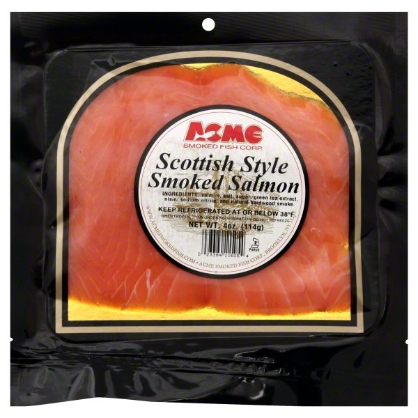 slide 1 of 1, Acme Salmon Scotch Sliced, 
