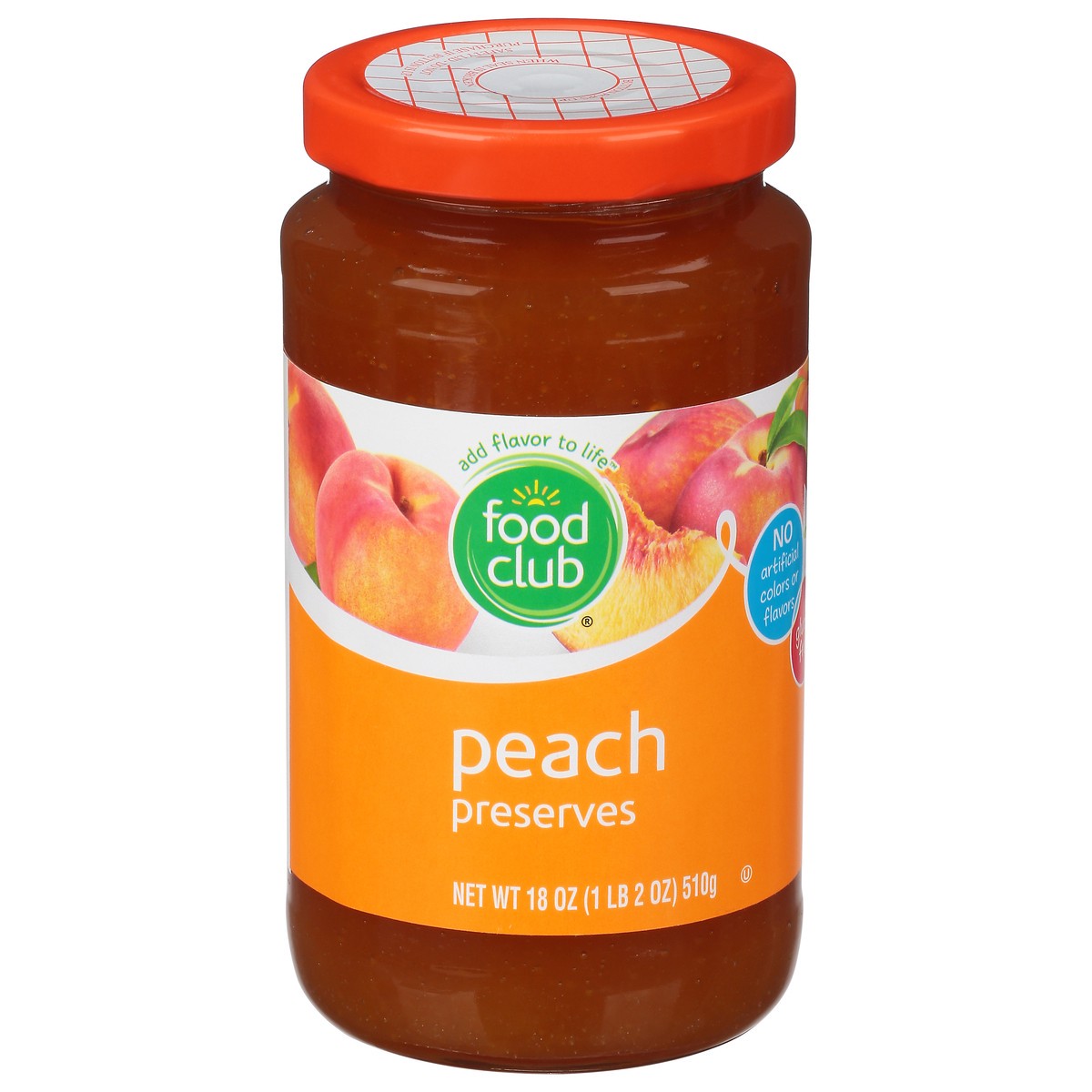 slide 1 of 9, Food Club Peach Preserves 18 oz, 18 oz