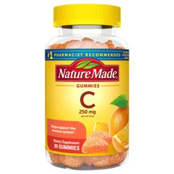 Nature Made Vitamin C 250 mg per serving, Dietary Supplement for Immune Support, 80 Gummies, 40 Day Supply