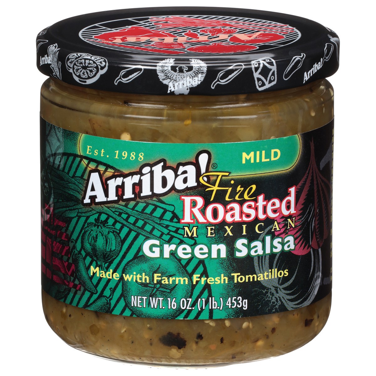 slide 1 of 2, Arriba! Mild Fire Roasted Mexican Green Salsa 16 oz, 16 oz