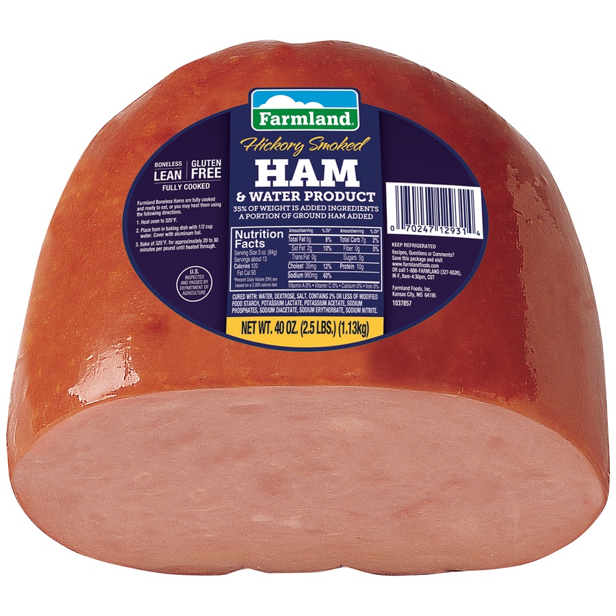 slide 1 of 1, Farmland Hickory Smoked Boneless Ham & Water Product, 2.5 lb