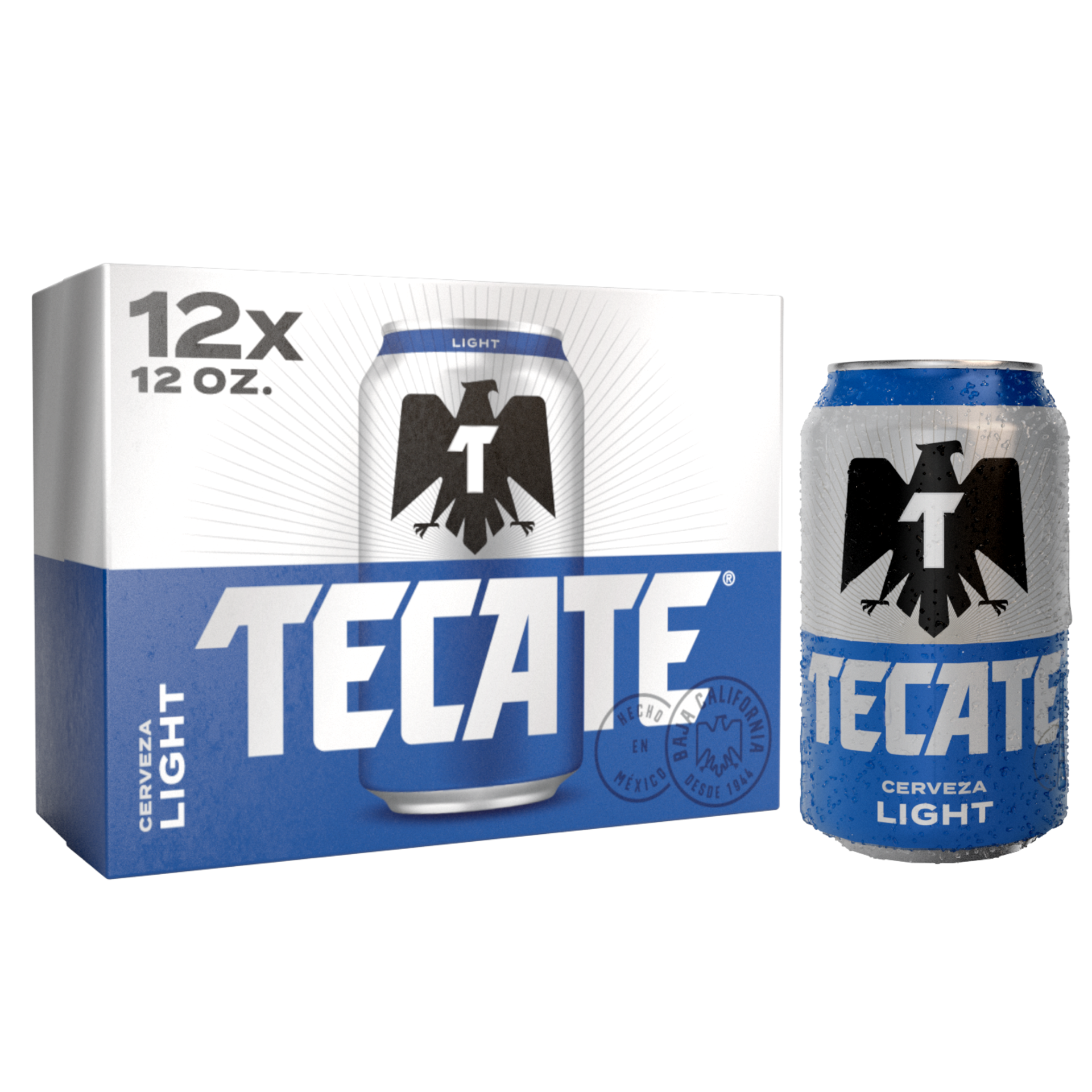 slide 2 of 4, Tecate Light Mexican Lager Beer, 12 Pack, 12 fl oz Cans, 12 oz