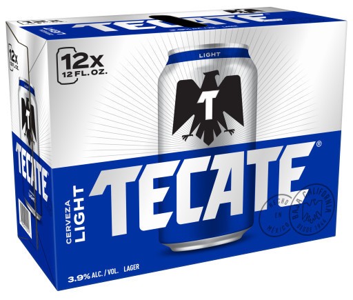 slide 1 of 4, Tecate Light Mexican Lager Beer, 12 Pack, 12 fl oz Cans, 12 oz
