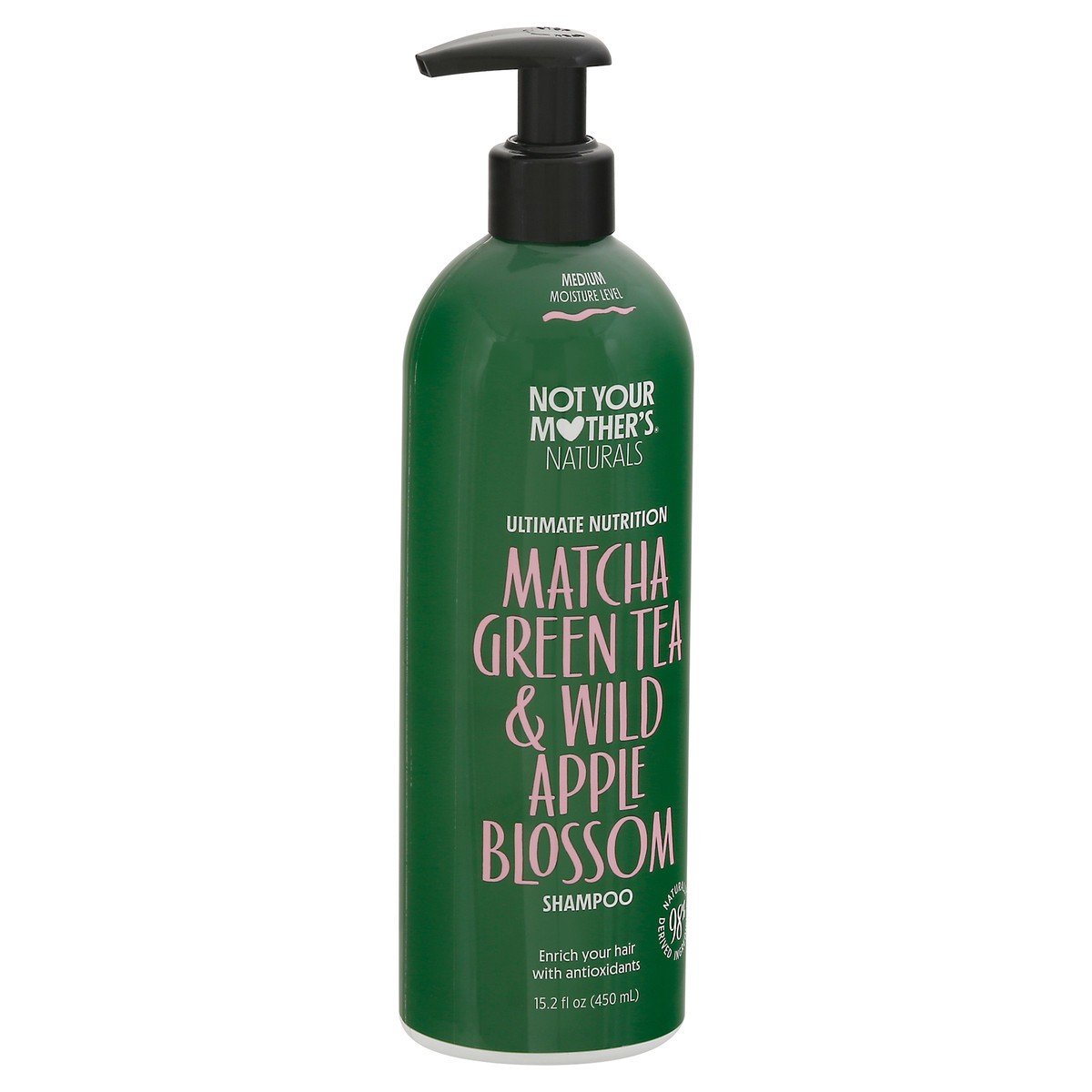 slide 8 of 9, Not Your Mother's Naturals Ultimate Nutrition Matcha Green Tea & Wild Apple Blossom Shampoo 15.2 fl oz, 15.20 fl oz