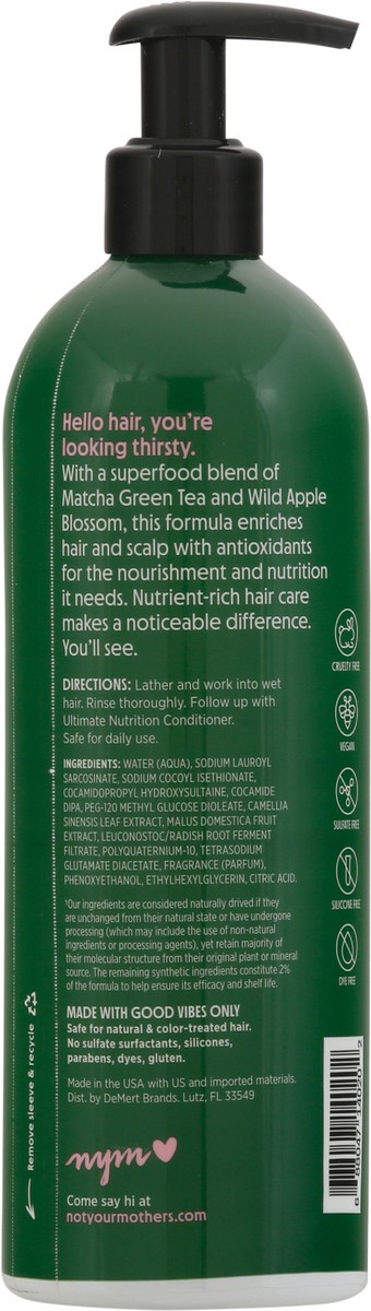 slide 4 of 9, Not Your Mother's Naturals Ultimate Nutrition Matcha Green Tea & Wild Apple Blossom Shampoo 15.2 fl oz, 15.20 fl oz