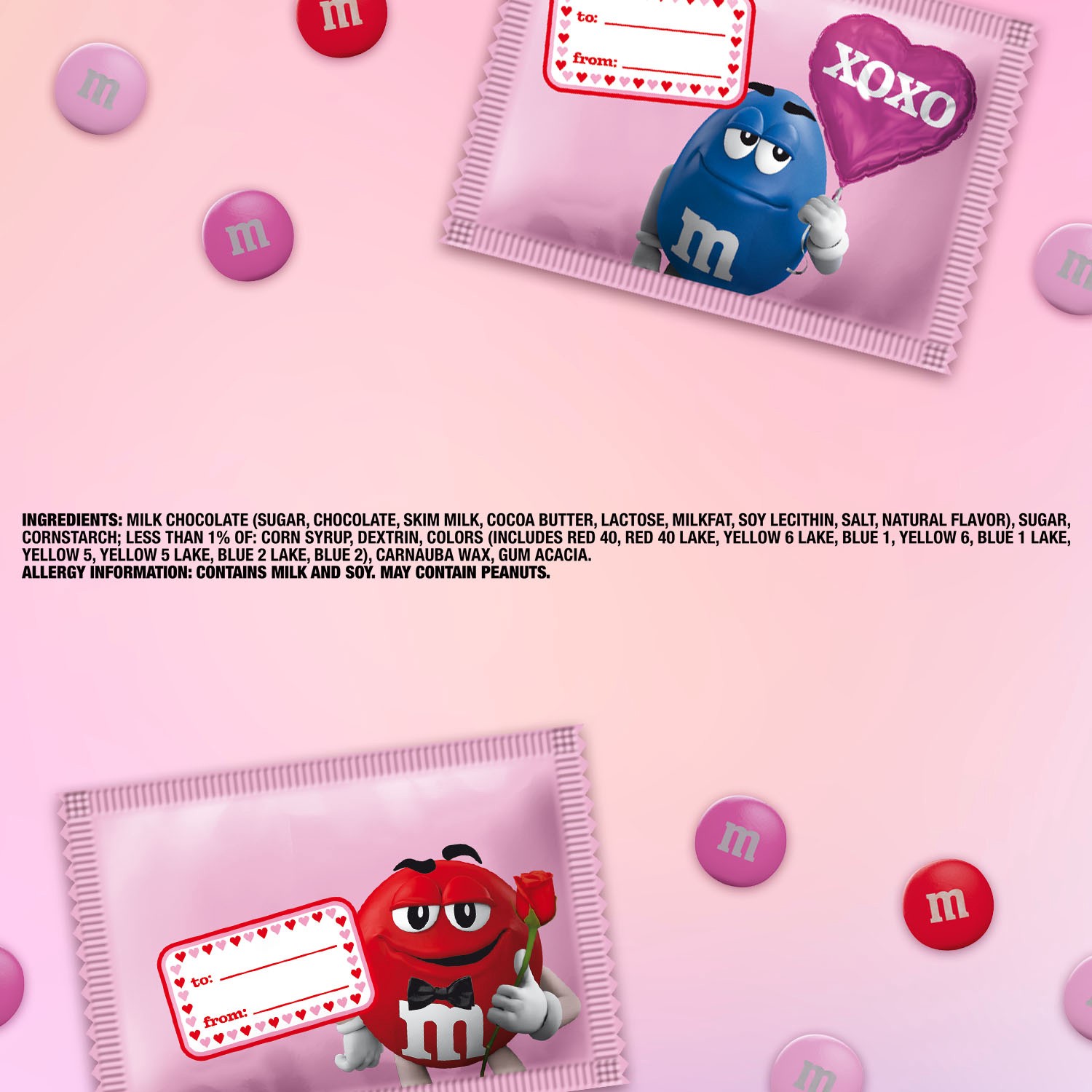 slide 5 of 8, M&M's M&M''S Milk Chocolate Candy Valentines Day Gift Exchange, 26 count, 12.13 oz