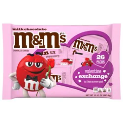M&M''S M&M’S Milk Chocolate Candy Valentines Day Gift Exchange, 26 count