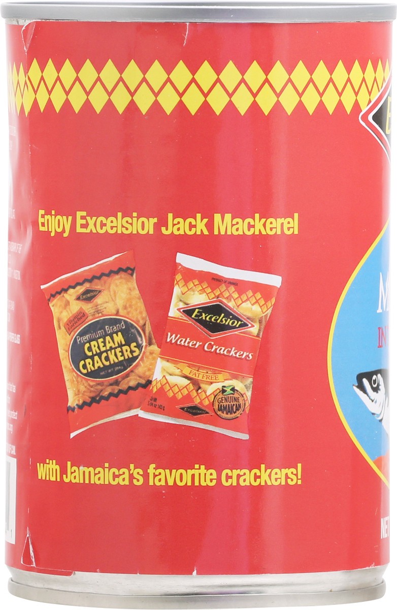 slide 2 of 9, Excelsior Jack Mackerel In Tomato Sauce 15 oz Can, 15 oz