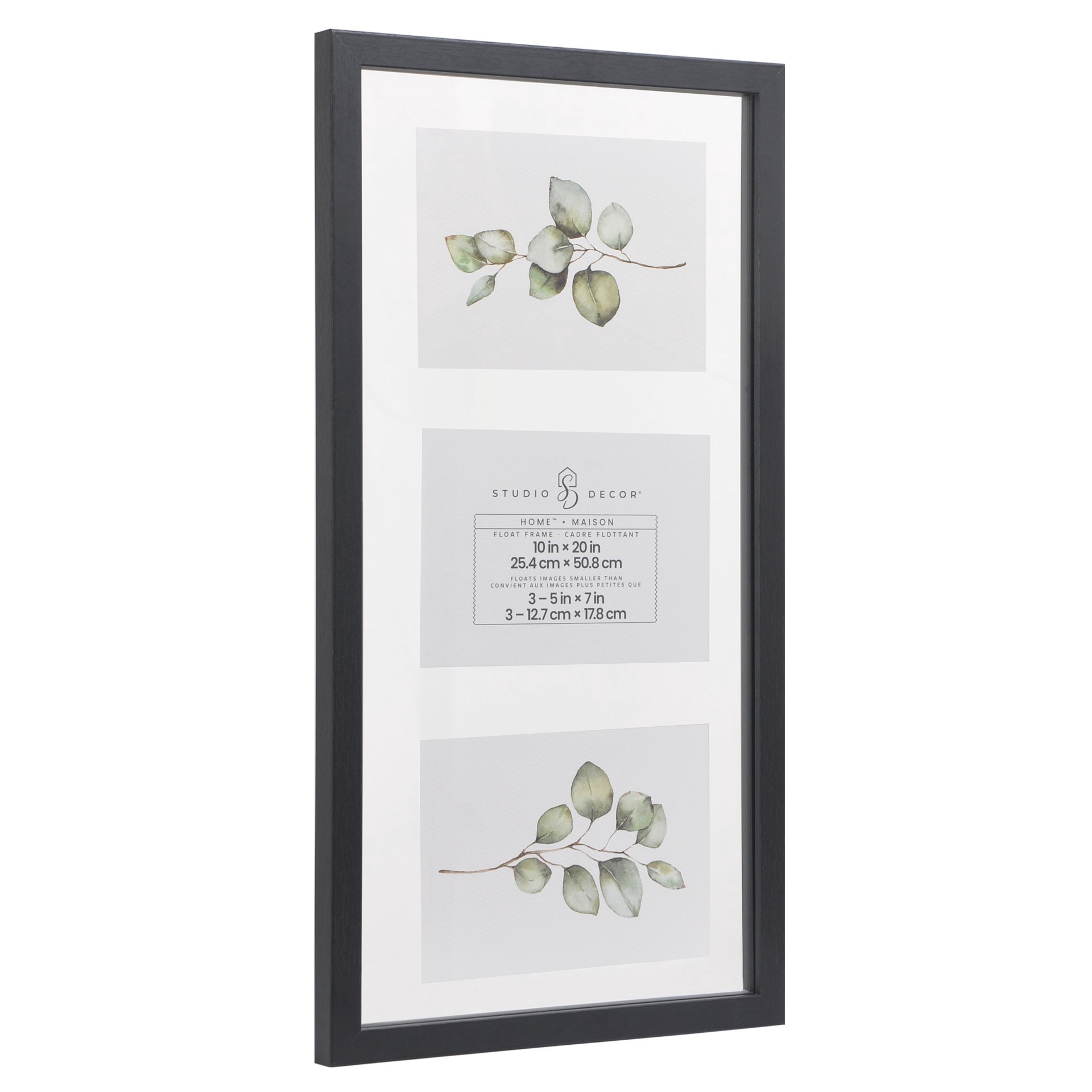 slide 4 of 5, Home 10" X 20" Black Float Frame By Studio Decor, 10 in x 20 in
