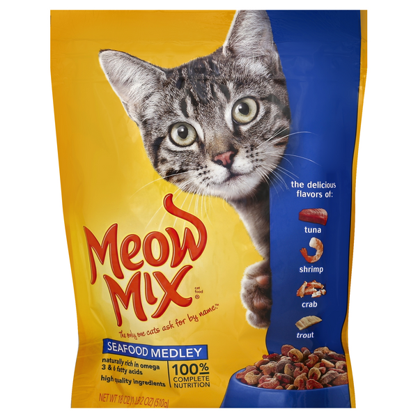 slide 1 of 6, Meow Mix Cat Food 18 oz, 18 oz