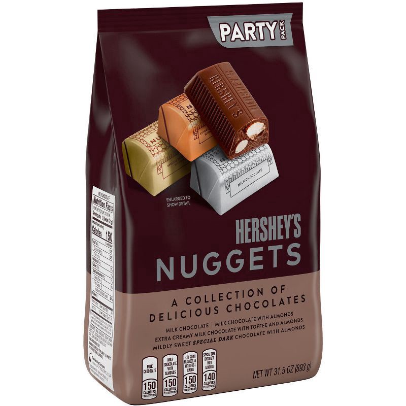 slide 1 of 6, Hershey's NUGGETS Assorted Chocolate Candy Party Pack, 31.5 oz, 31.5 oz