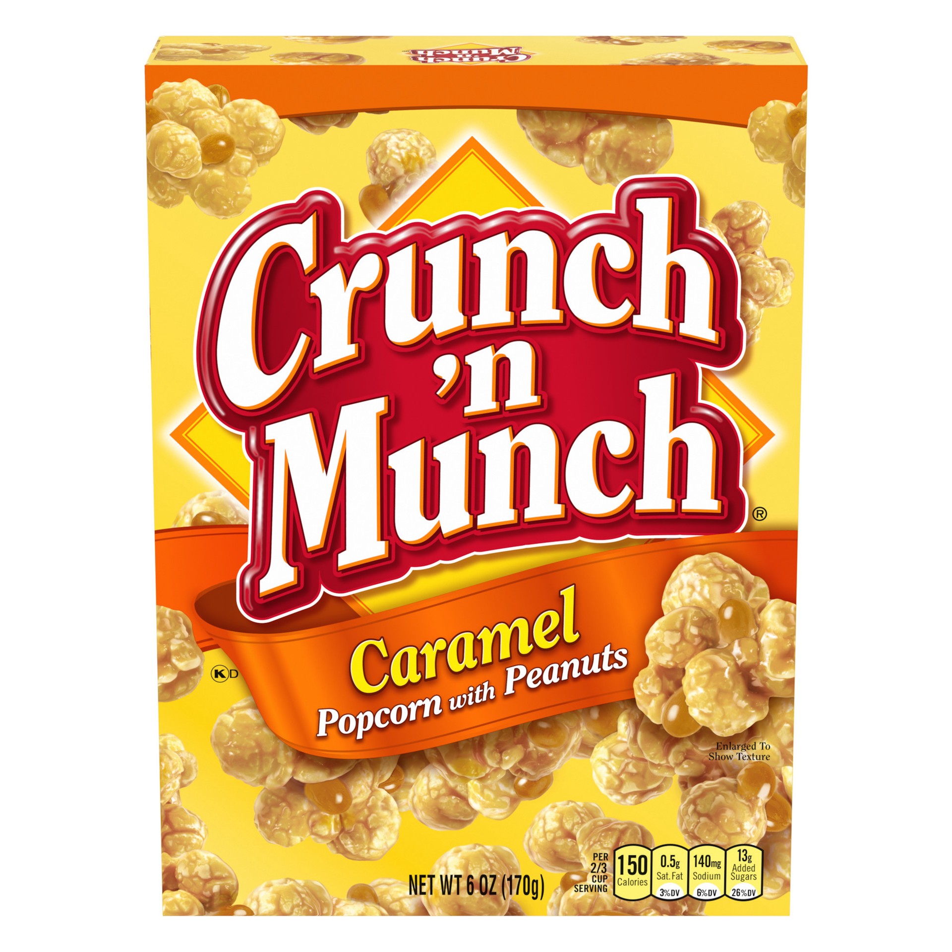 slide 1 of 5, Crunch 'n Munch Caramel Popcorn With Peanuts 6 oz, 6 oz