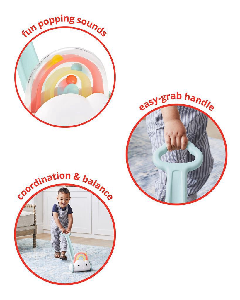 slide 5 of 8, Skip Hop SKIP*HOP Silver Lining Cloud Rainbow Push Toy, 1 ct