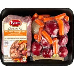 Tyson Slow Cooker Pork Roast with Vegetables Family Size Meal Kit, 44 oz